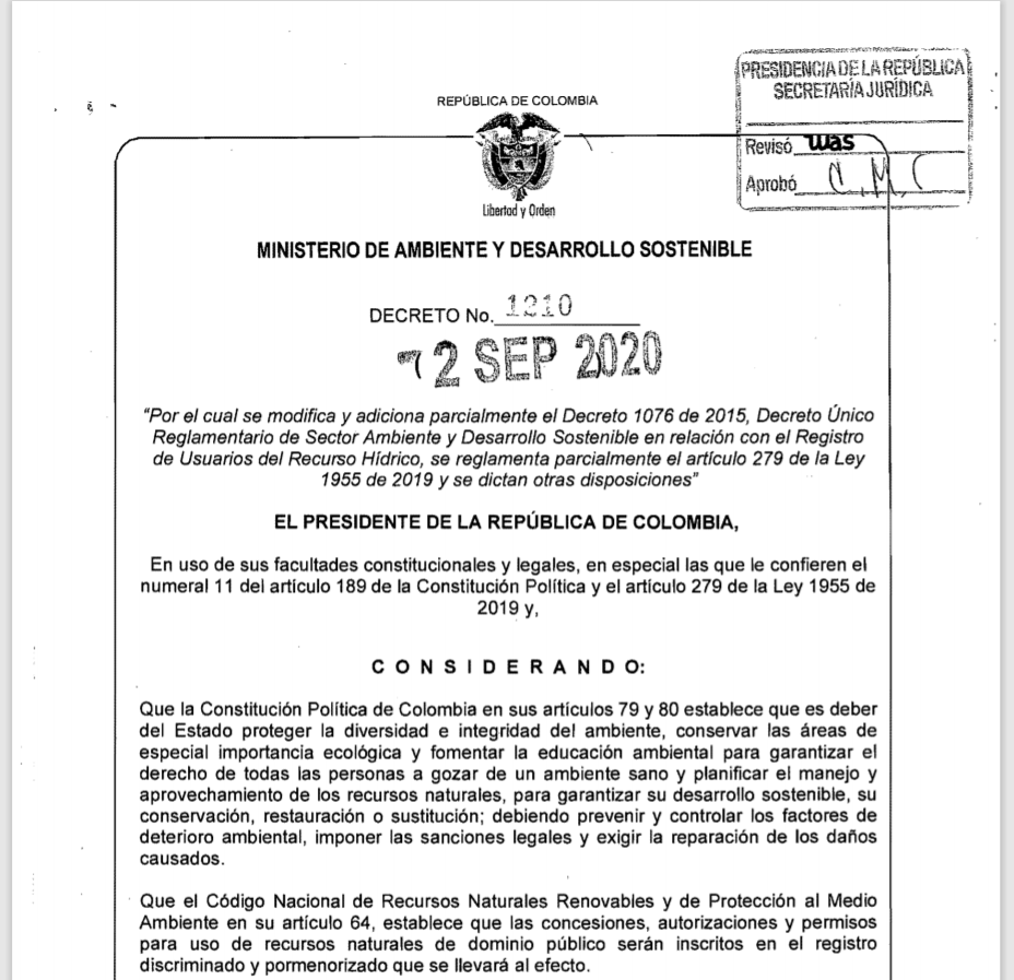 imagen alusiva a  Decreto 1210 de 2 de septiembre de 2020