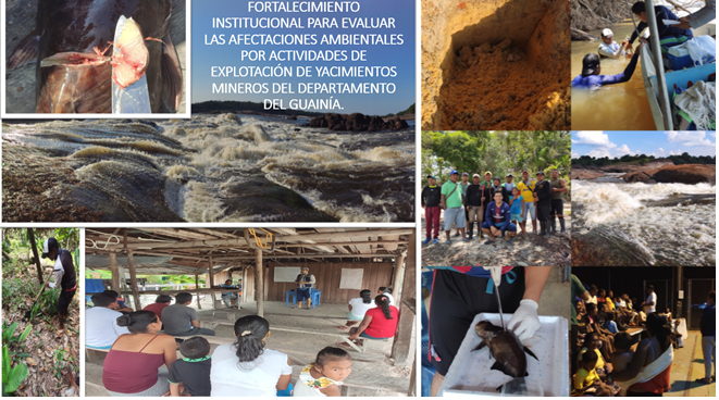 imagen alusiva a  Fortalecimiento institucional para evaluar las afectaciones ambientales por actividades de explotación de yacimientos mineros en el departamento del Guainía