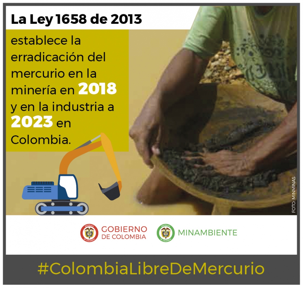Imagen alusiva a Colombia libre de mercurio 