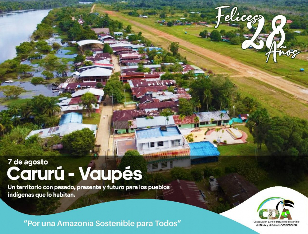 imagen alusiva a  07 de agosto, aniversario del municipio de Carurú,