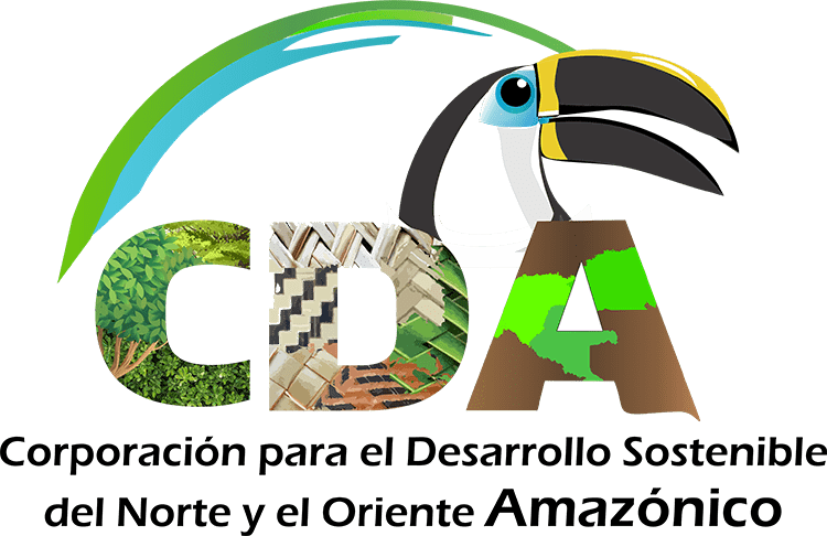 Logotipo de la Corporación para el Desarrollo Sostenible del Norte y el Oriente Amazónico CDA